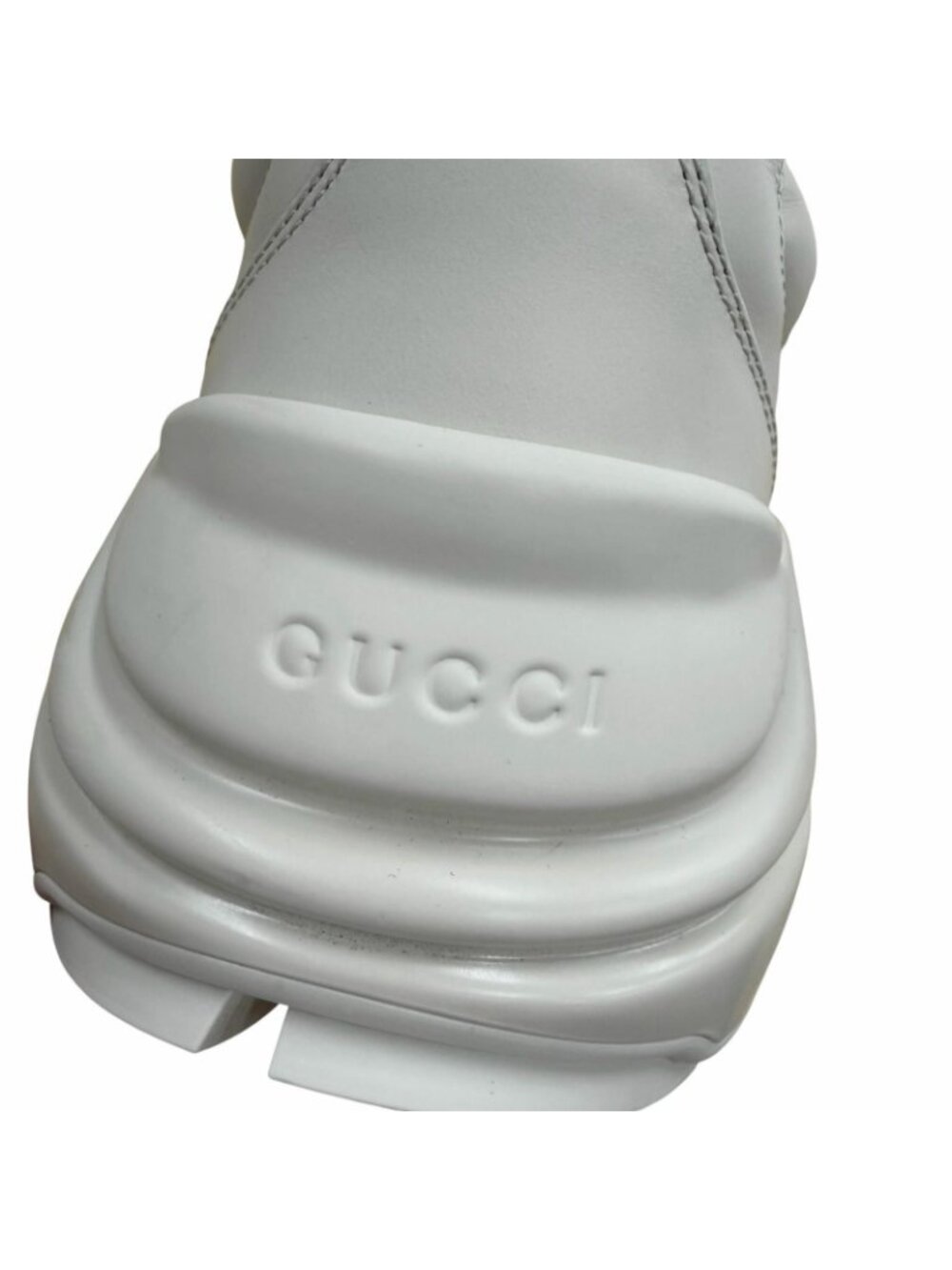 Gucci Sherry Line Leather Ryton Interlocking Sneakers Beige 6.5 - Picture 9 of 13